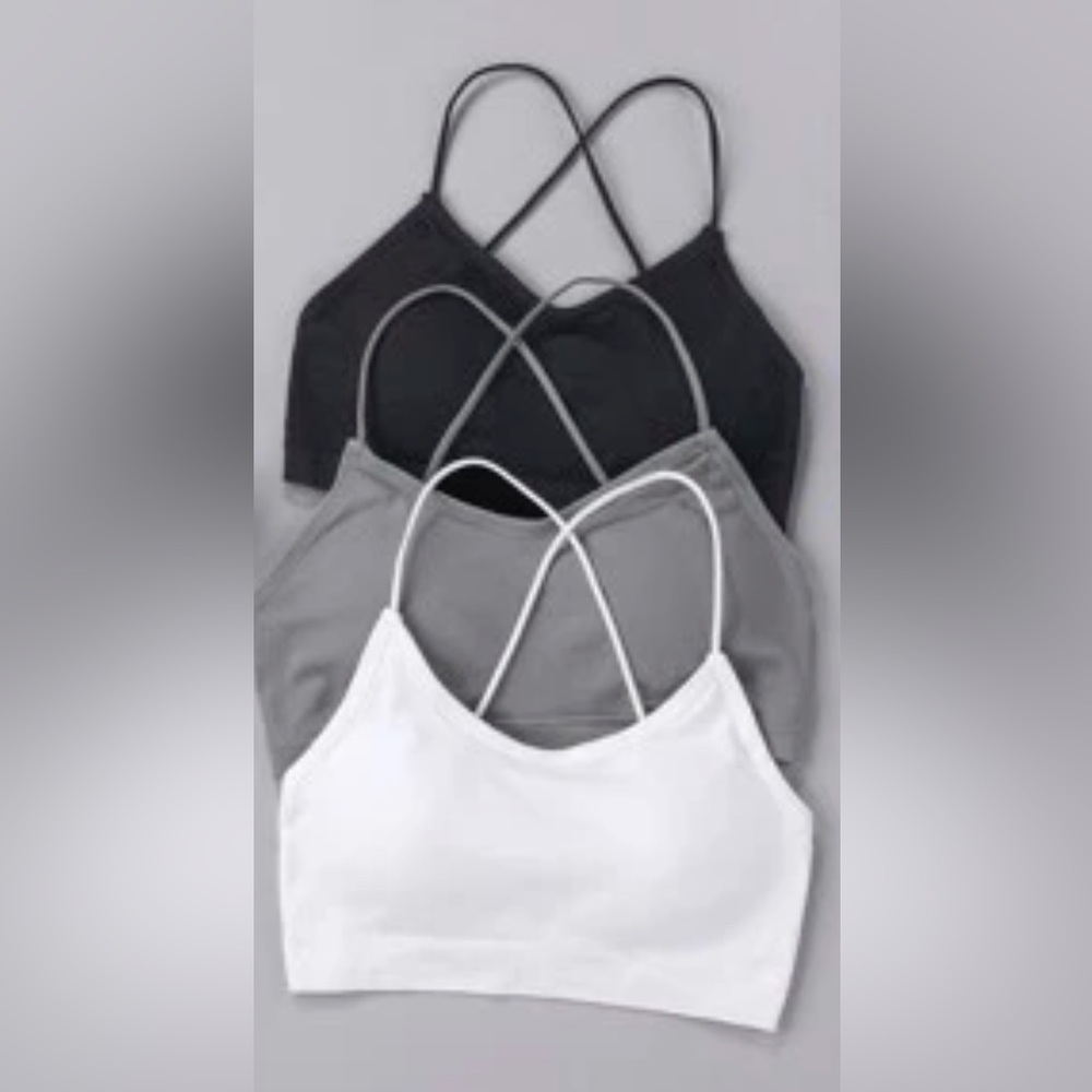Girls 3pcs Crisscross Back Bralette new in package